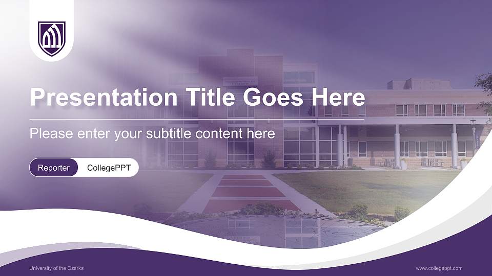 University of the Ozarks Lecture Sharing and Networking Event PPT Template16:9 ratio PPT effect preview image