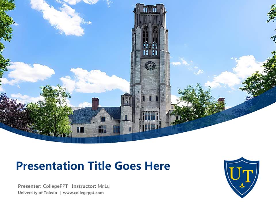 University of Toledo Course/Courseware Creation PPT Template4:3 ratio PPT effect preview image5