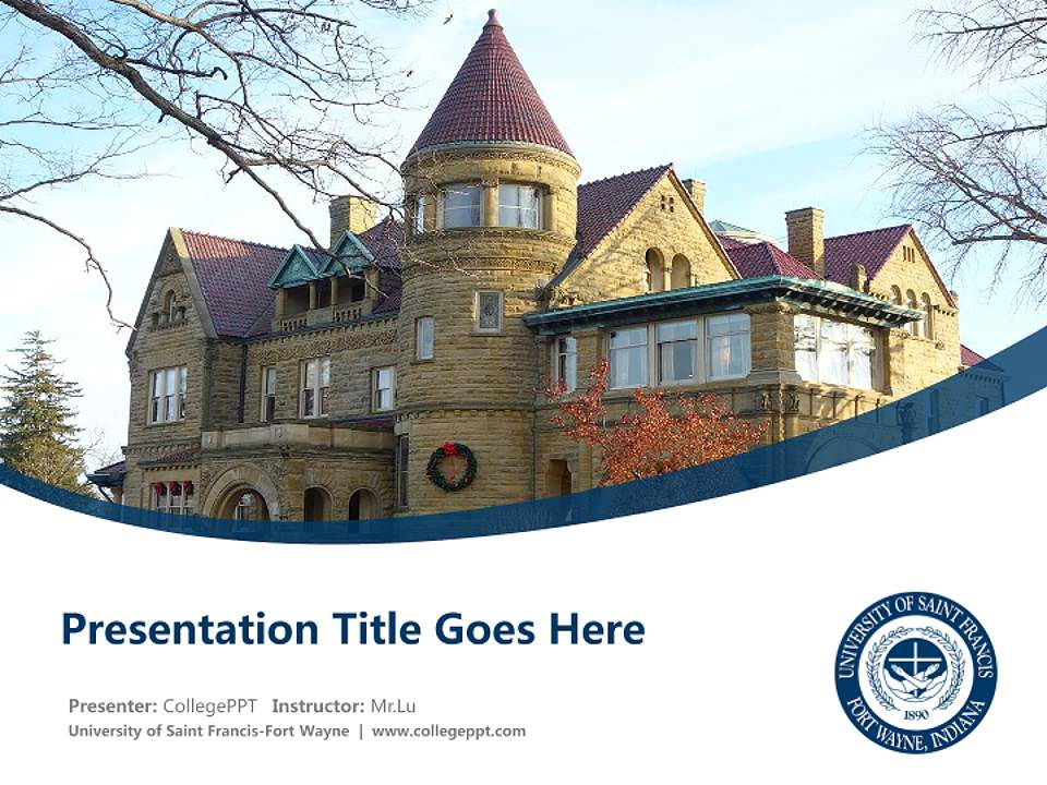 University of Saint Francis-Fort Wayne Course/Courseware Creation PPT Template4:3 ratio PPT effect preview image5