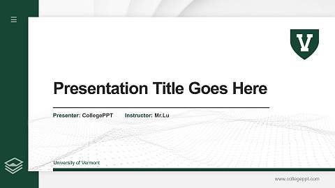 University of Vermont Thesis Proposal/Graduation Defense PPT Template