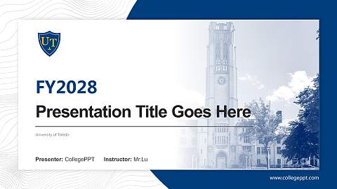 University of Toledo Academic Presentation/Research Findings Report PPT Template