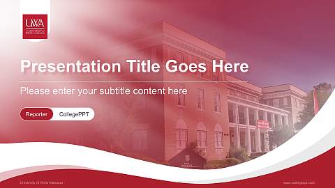 University of West Alabama Lecture Sharing and Networking Event PPT Template