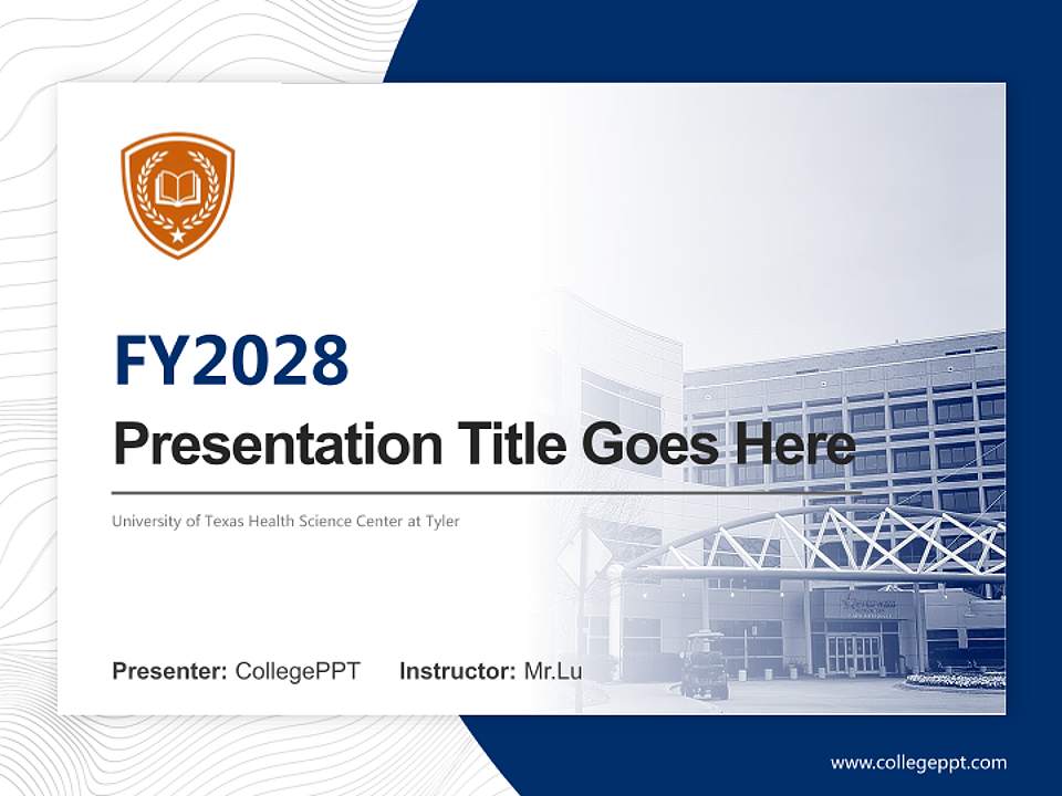 University of Texas Health Science Center at Tyler Academic Presentation/Research Findings Report PPT Template4:3 ratio PPT effect preview image5