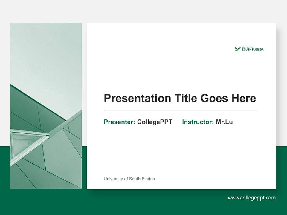 University of South Florida General Purpose PPT Template4:3 ratio PPT effect preview image6