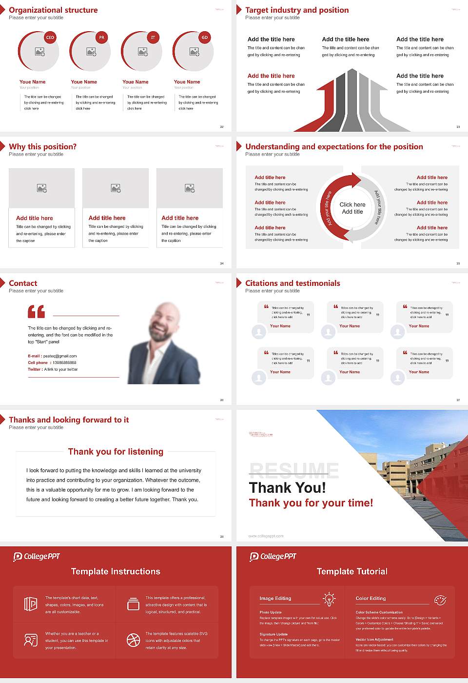 University of the District of Columbia-David a Clarke School of Law Resume PPT Template16:9 ratio PPT effect preview image4