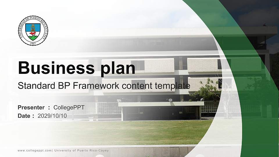 University of Puerto Rico-Cayey Competition/Entrepreneurship Contest PPT Template16:9 ratio PPT effect preview image