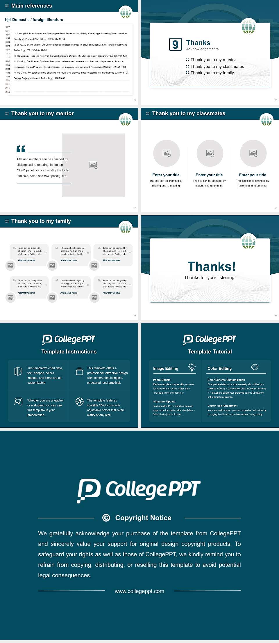 University of the Potomac-Va Campus Graduation Thesis Defense PPT Template4:3 ratio PPT effect preview image7