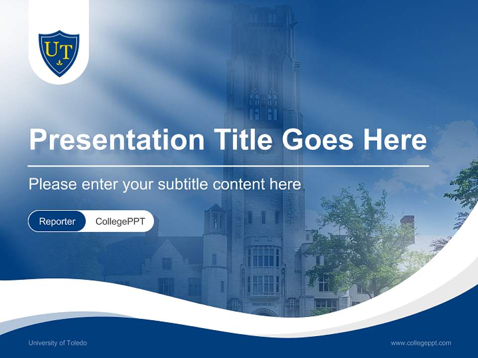 University of Toledo Lecture Sharing and Networking Event PPT Template4:3 ratio PPT effect preview image4