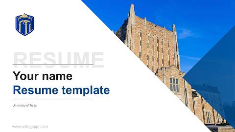 University of Tulsa Resume PPT Template