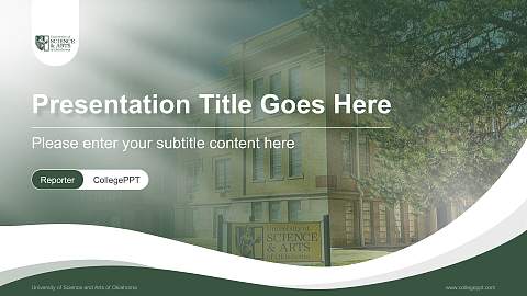 University of Science and Arts of Oklahoma Lecture Sharing and Networking Event PPT Template