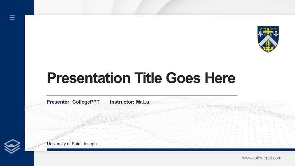 University of Saint Joseph Thesis Proposal/Graduation Defense PPT Template16:9 ratio PPT effect preview image