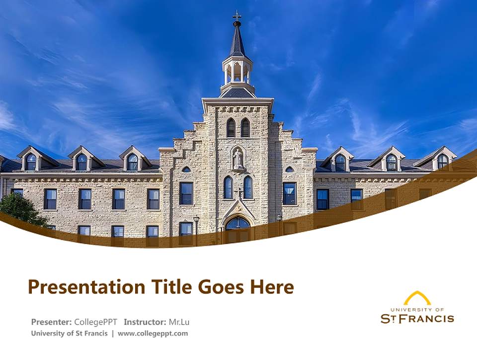 University of St Francis Course/Courseware Creation PPT Template4:3 ratio PPT effect preview image5