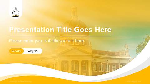 University of Southern Mississippi Lecture Sharing and Networking Event PPT Template