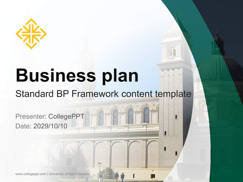 University of San Francisco Competition/Entrepreneurship Contest PPT Template4:3 ratio PPT effect preview image9