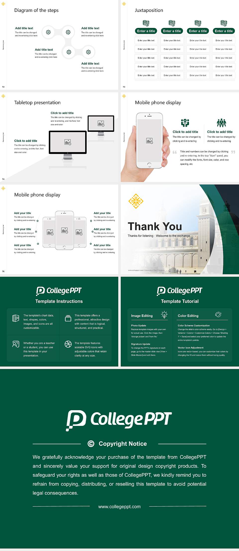 University of San Francisco Competition/Entrepreneurship Contest PPT Template4:3 ratio PPT effect preview image9