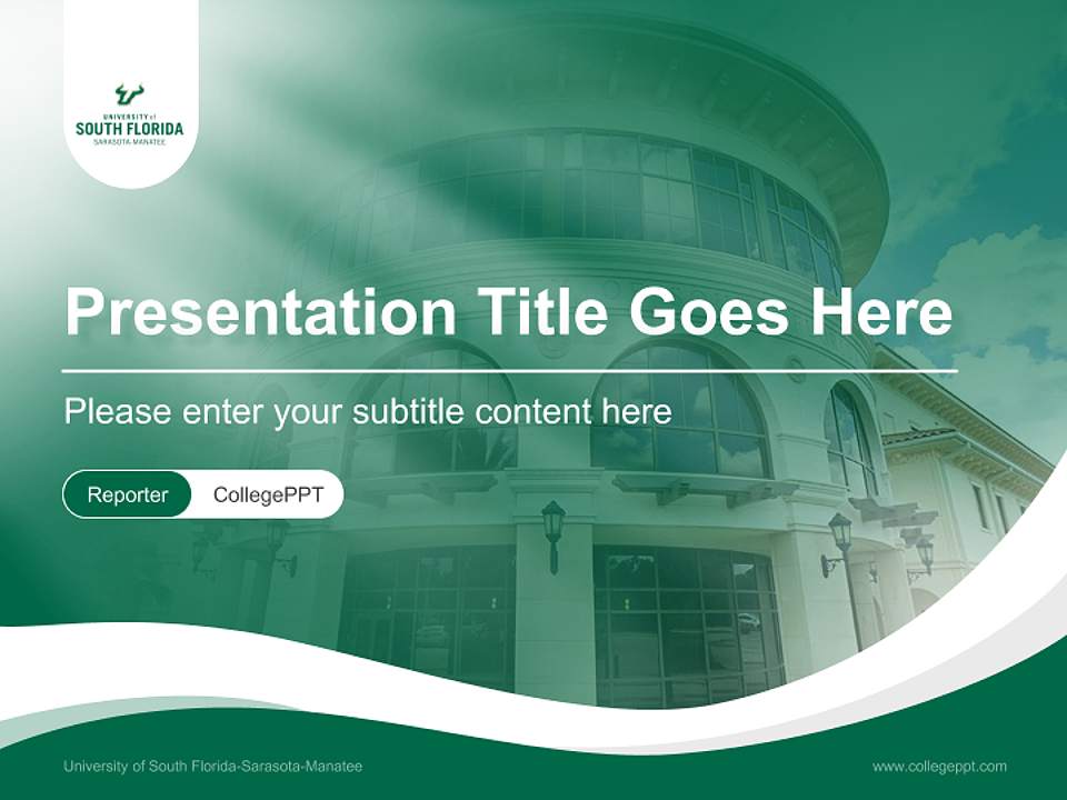 University of South Florida-Sarasota-Manatee Lecture Sharing and Networking Event PPT Template4:3 ratio PPT effect preview image4