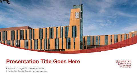 University of the District of Columbia Course/Courseware Creation PPT Template