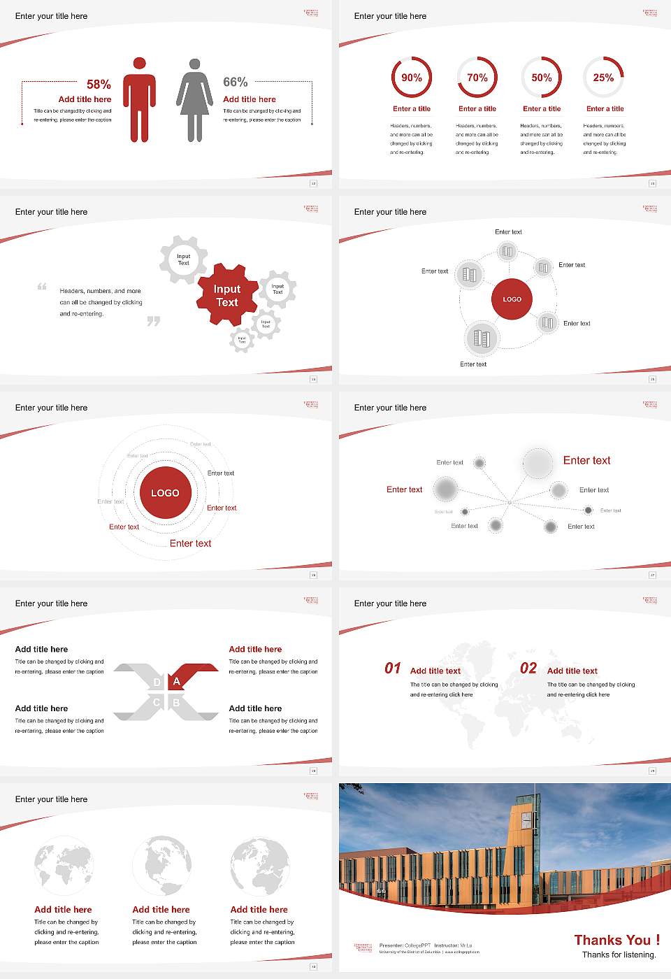 University of the District of Columbia Course/Courseware Creation PPT Template16:9 ratio PPT effect preview image4