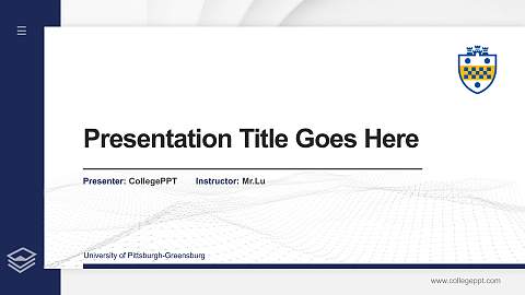 University of Pittsburgh-Greensburg Thesis Proposal/Graduation Defense PPT Template