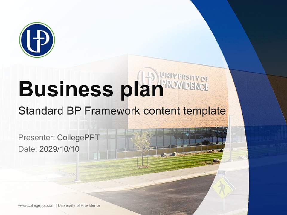 University of Providence Competition/Entrepreneurship Contest PPT Template4:3 ratio PPT effect preview image9