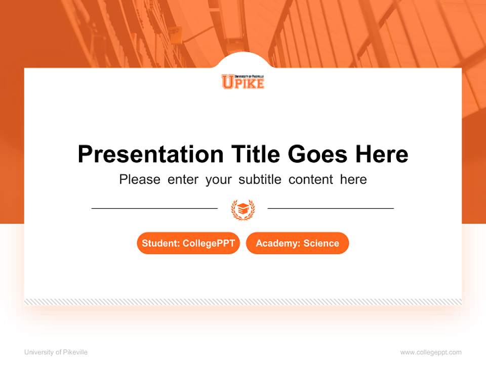 University of Pikeville National Scholarship Defense PPT Template4:3 ratio PPT effect preview image4