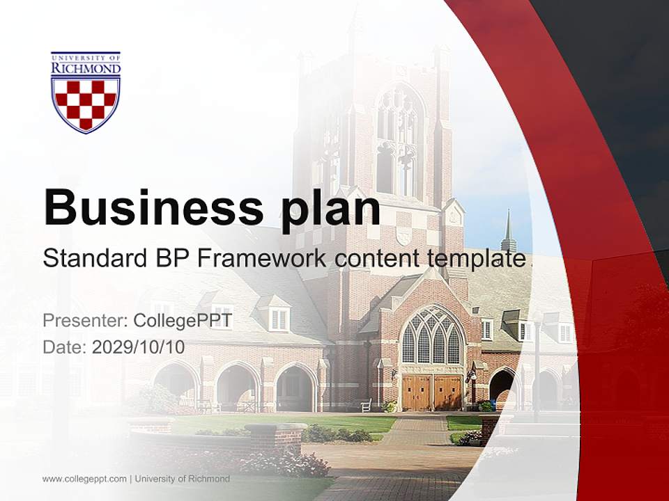 University of Richmond Competition/Entrepreneurship Contest PPT Template4:3 ratio PPT effect preview image9