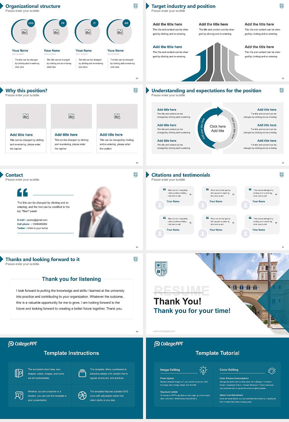 University of St. Augustine for Health Sciences(Miami) Resume PPT Template16:9 ratio PPT effect preview image4