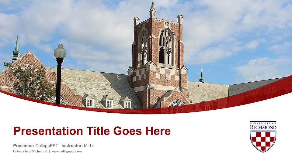 University of Richmond Course/Courseware Creation PPT Template16:9 ratio PPT effect preview image