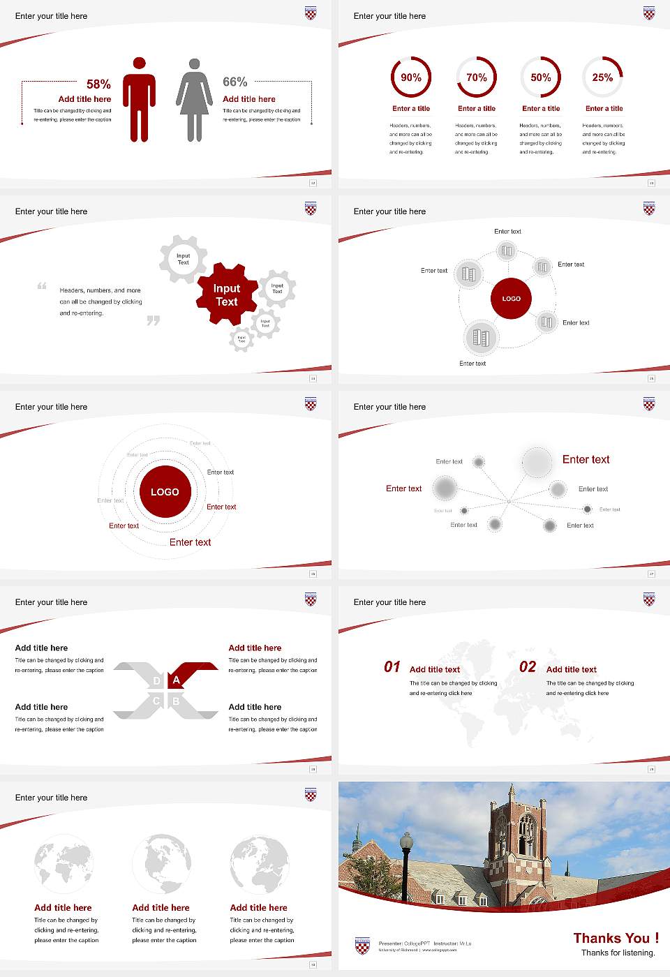 University of Richmond Course/Courseware Creation PPT Template16:9 ratio PPT effect preview image4