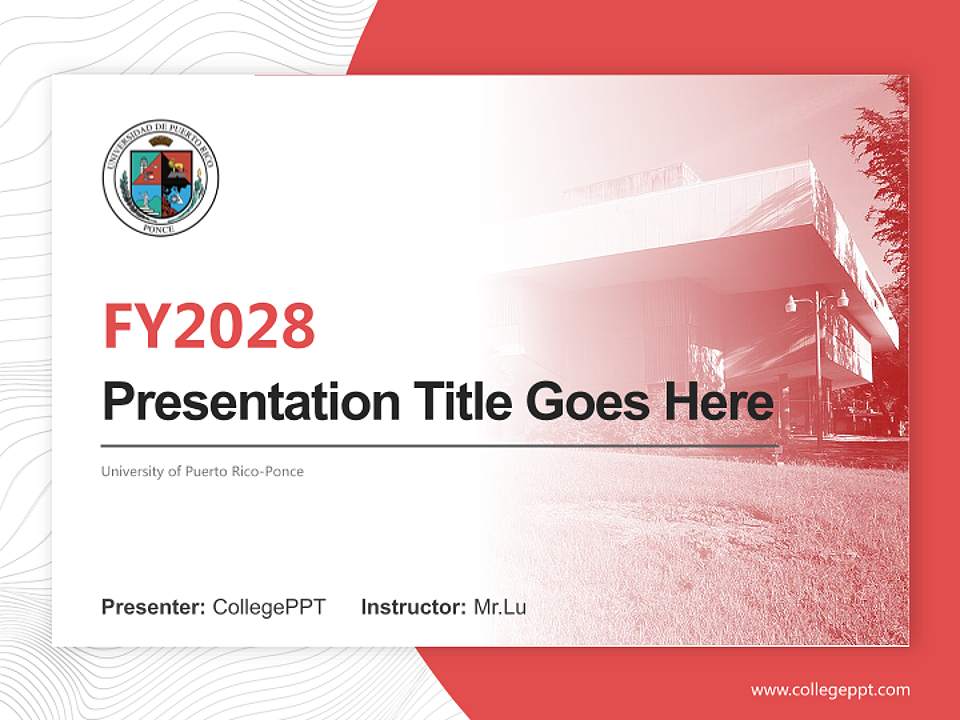 University of Puerto Rico-Ponce Academic Presentation/Research Findings Report PPT Template4:3 ratio PPT effect preview image5