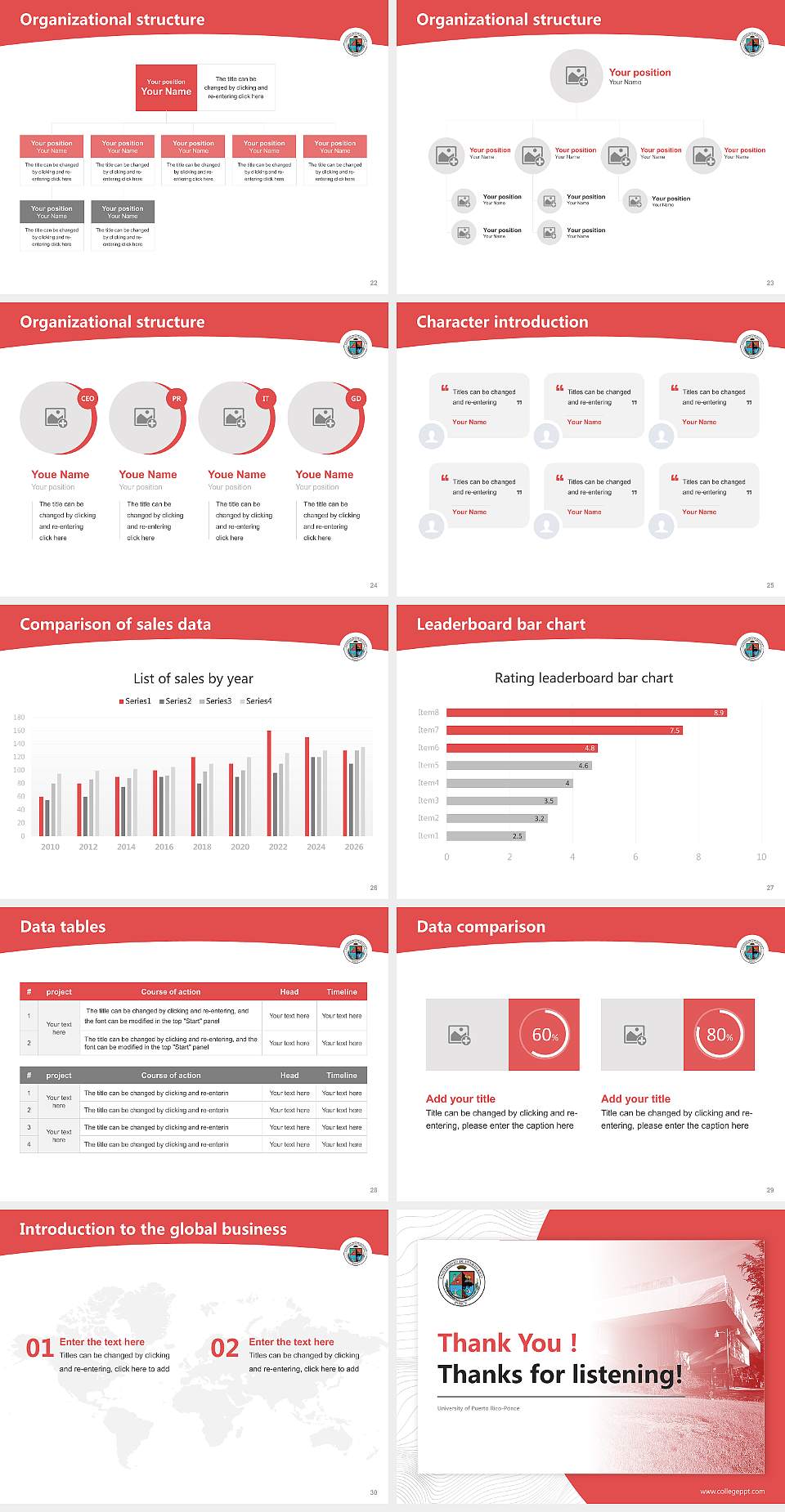 University of Puerto Rico-Ponce Academic Presentation/Research Findings Report PPT Template4:3 ratio PPT effect preview image4