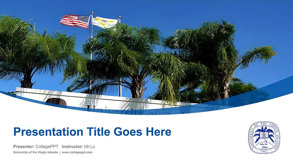 University of the Virgin Islands Course/Courseware Creation PPT Template16:9 ratio PPT effect preview image