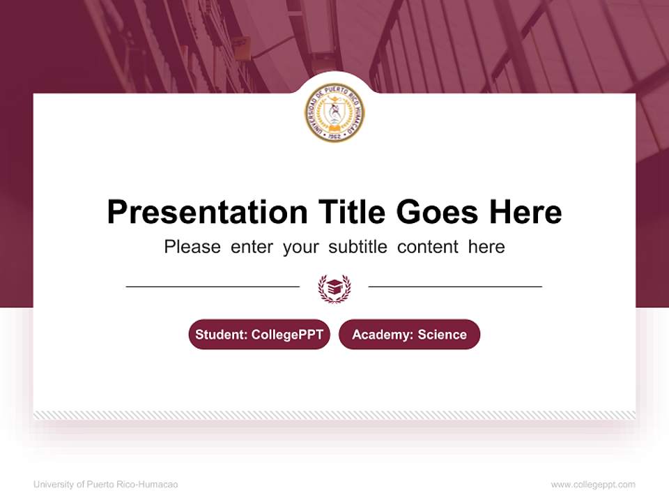 University of Puerto Rico-Humacao National Scholarship Defense PPT Template4:3 ratio PPT effect preview image4
