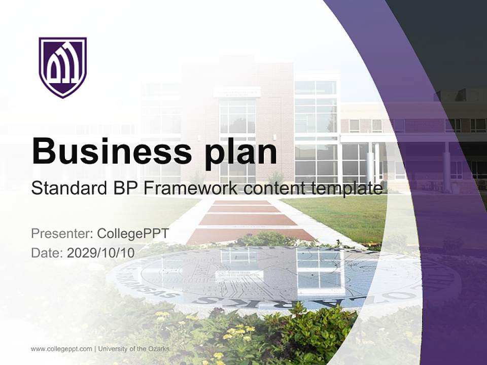 University of the Ozarks Competition/Entrepreneurship Contest PPT Template4:3 ratio PPT effect preview image9