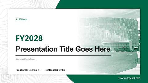 University of South Florida Academic Presentation/Research Findings Report PPT Template