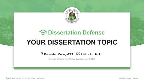 University of Puerto Rico-Medical Sciences Graduation Thesis Defense PPT Template