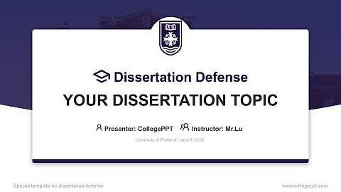 University of Portland Graduation Thesis Defense PPT Template