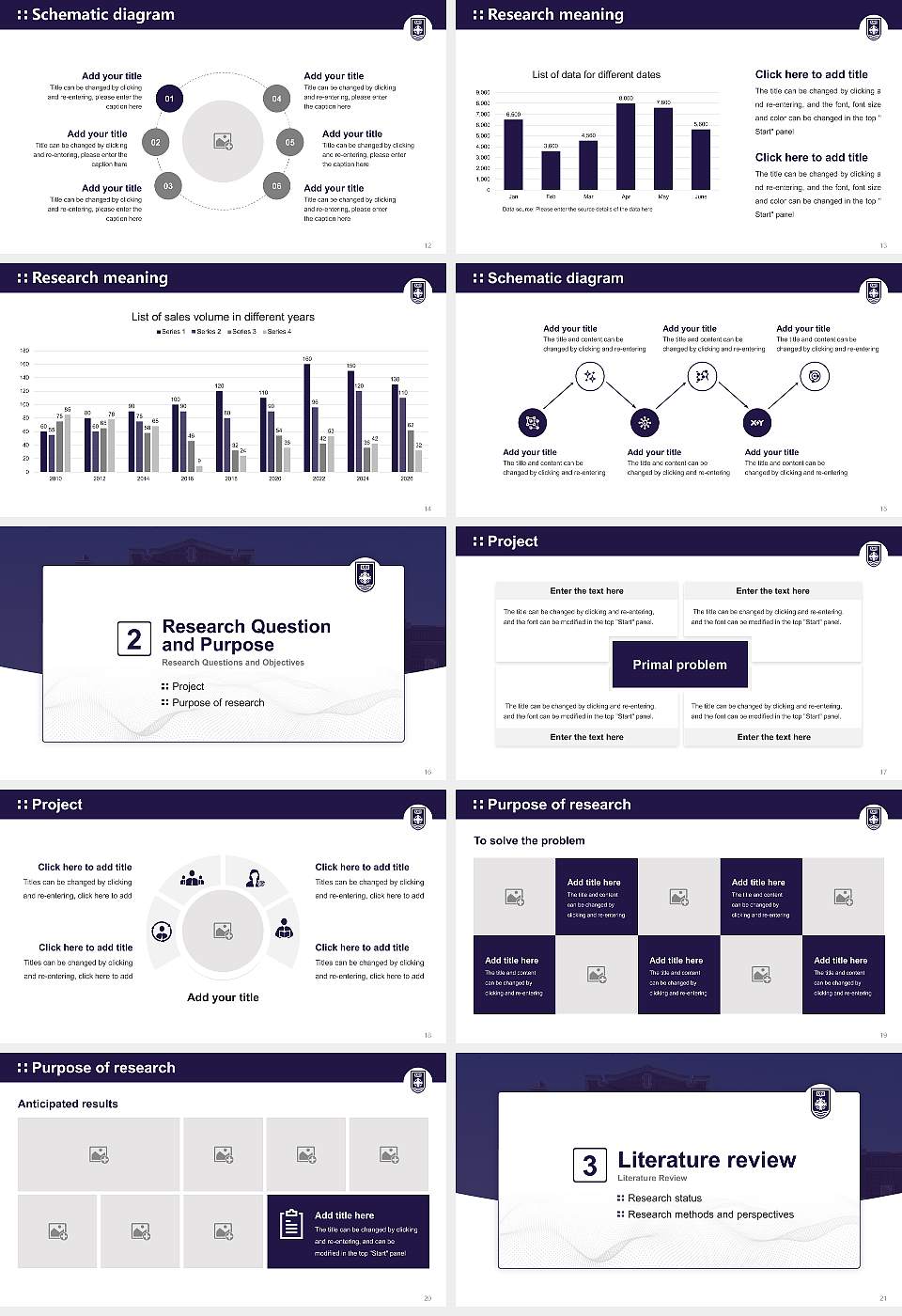 University of Portland Graduation Thesis Defense PPT Template16:9 ratio PPT effect preview image3
