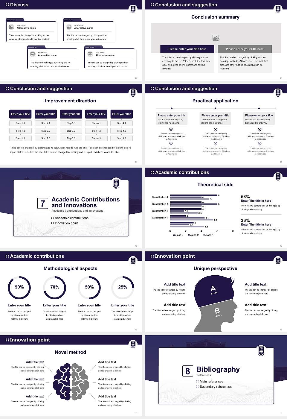 University of Portland Graduation Thesis Defense PPT Template16:9 ratio PPT effect preview image6