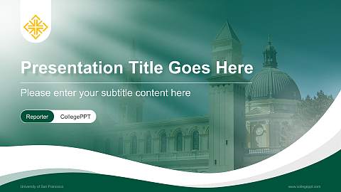University of San Francisco Lecture Sharing and Networking Event PPT Template