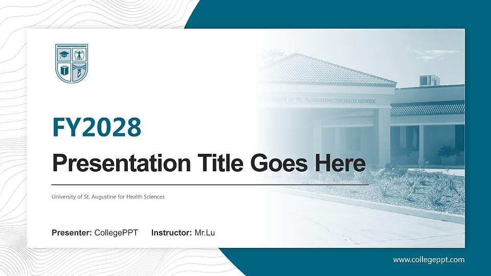 University of St. Augustine for Health Sciences Academic Presentation/Research Findings Report PPT Template16:9 ratio PPT effect preview image