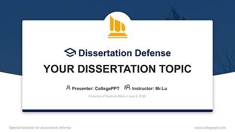 University of Southern Maine Graduation Thesis Defense PPT Template