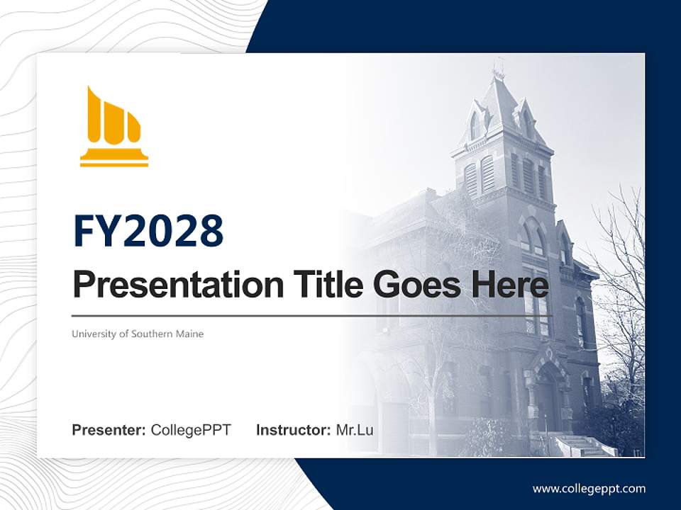 University of Southern Maine Academic Presentation/Research Findings Report PPT Template4:3 ratio PPT effect preview image5