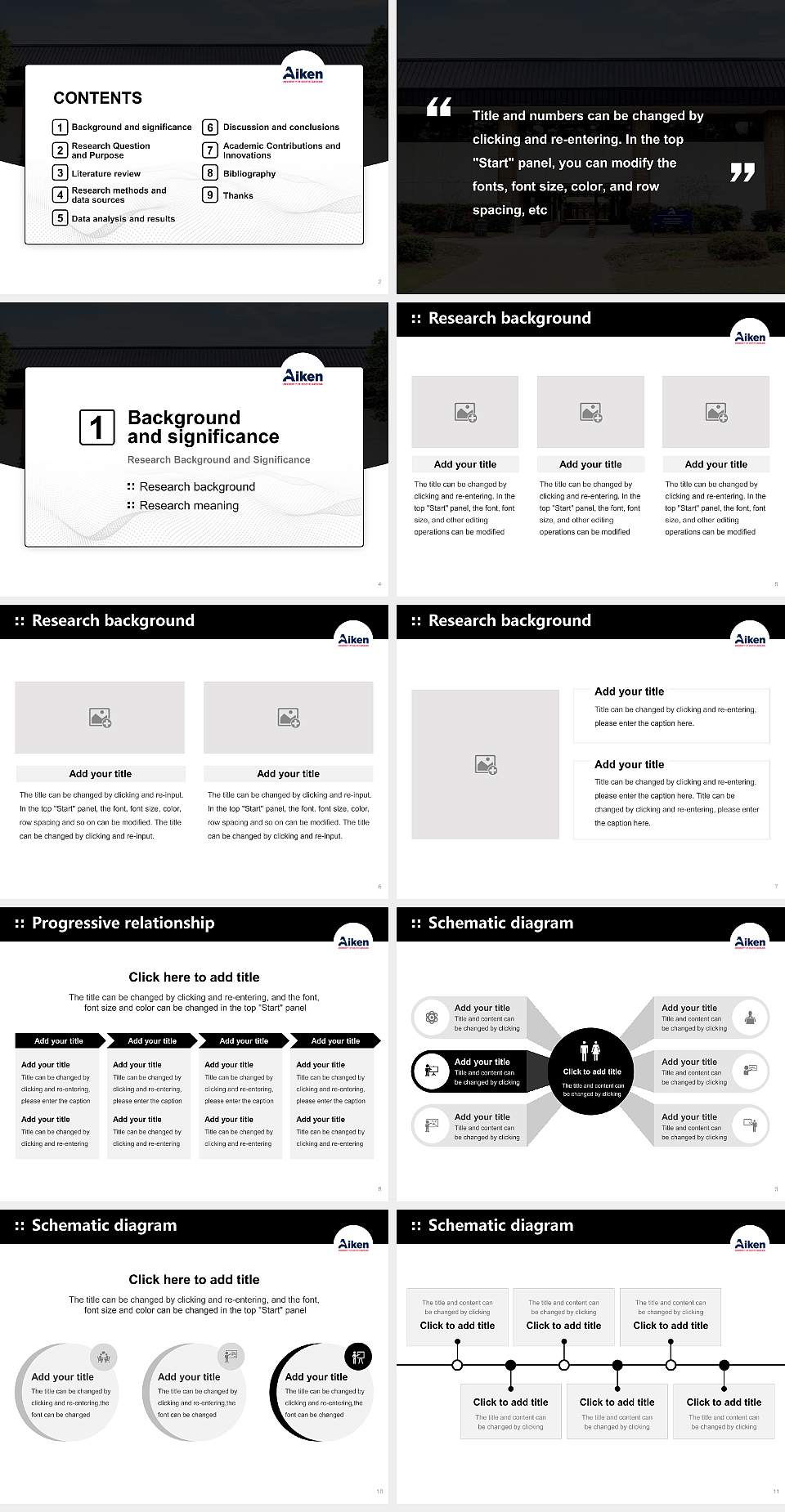 University of South Carolina Aiken Graduation Thesis Defense PPT Template4:3 ratio PPT effect preview image2