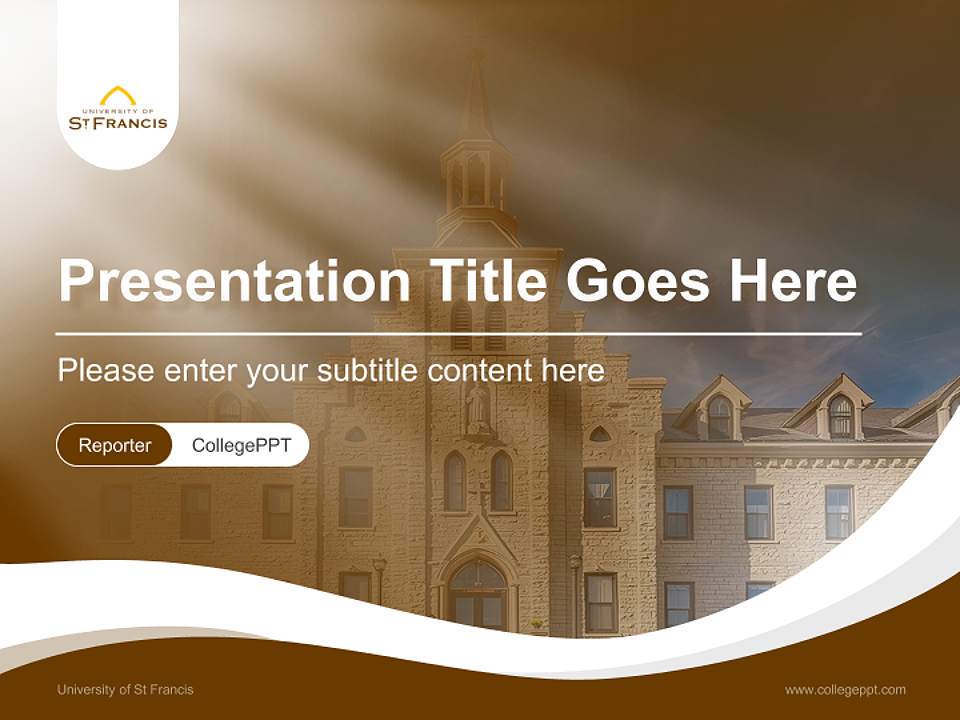 University of St Francis Lecture Sharing and Networking Event PPT Template4:3 ratio PPT effect preview image4