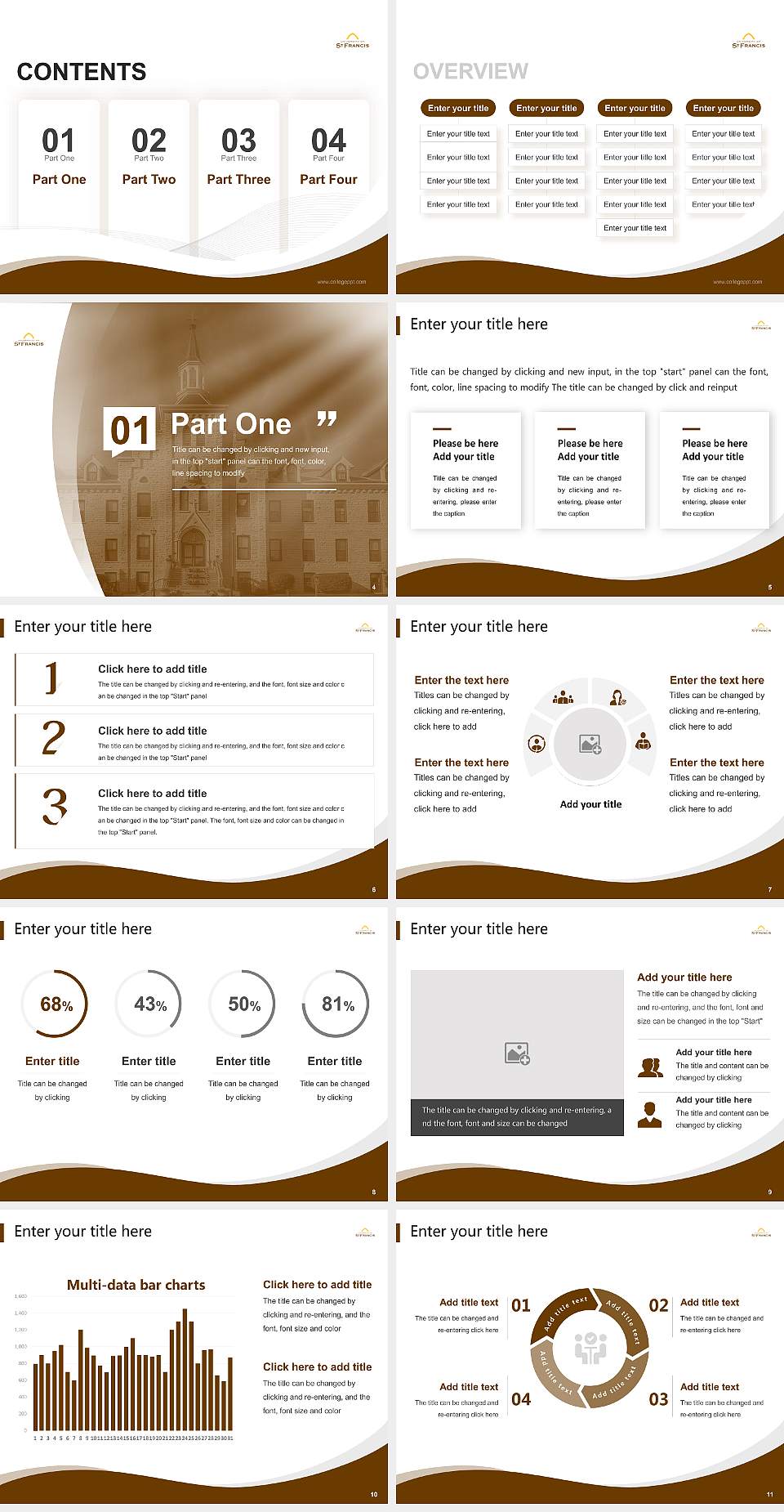 University of St Francis Lecture Sharing and Networking Event PPT Template4:3 ratio PPT effect preview image2