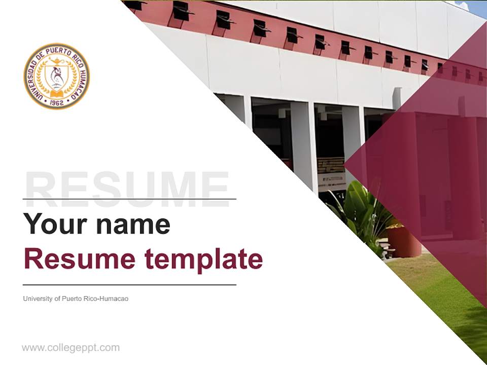 University of Puerto Rico-Humacao Resume PPT Template4:3 ratio PPT effect preview image5