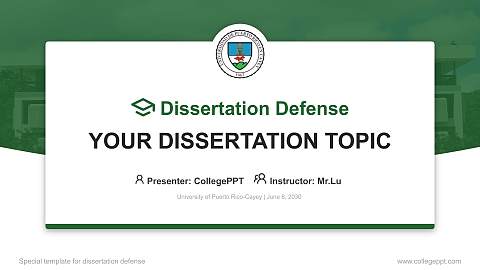 University of Puerto Rico-Cayey Graduation Thesis Defense PPT Template