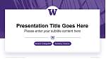 University of Washington-Bothell Campus National Scholarship Defense PPT Template