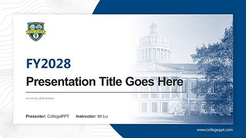 University of Rochester Academic Presentation/Research Findings Report PPT Template